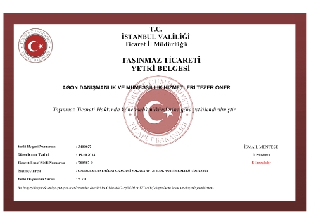 Taşınmaz Ticareti Yetki Belgesi